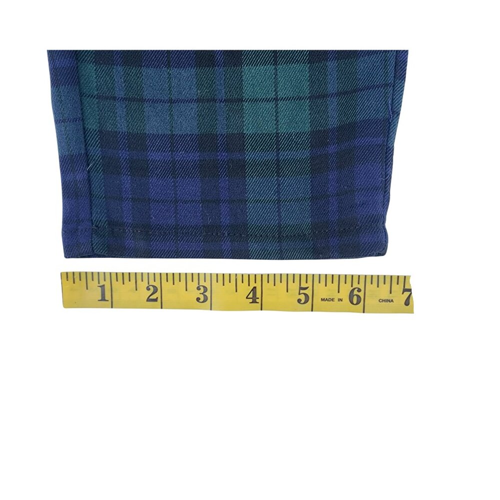 Hot Topic Women’s Juniors Sz L Tartan Blue Green Plaid Pants - Picture 7 of 10
